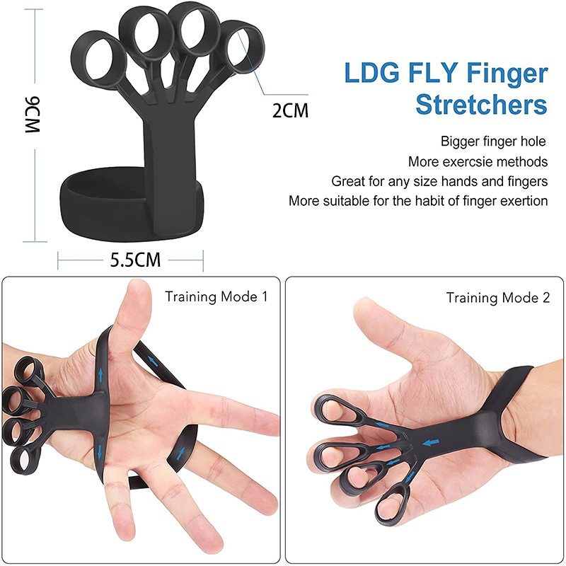 Silicone grip device finger exercise stretcher